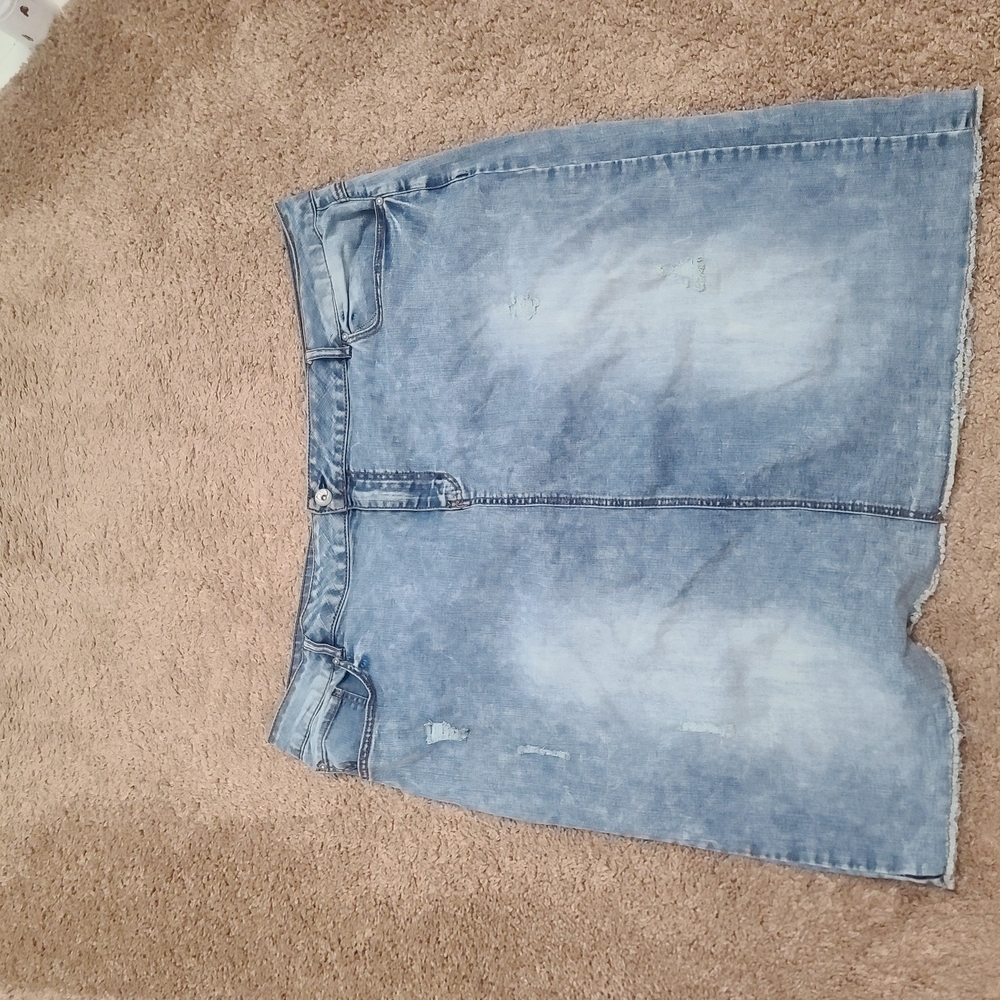 Light Blue Denim Skirt